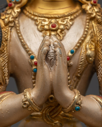 Nepalese Chenrezig Statue | Handcrafted Nepalese Buddha of Compassion