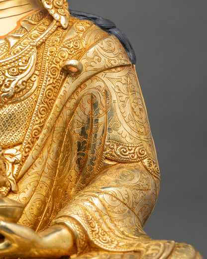 Padmasambhava Guru Rinpoche Meditation Statue | Himalayan Copper Sculpture