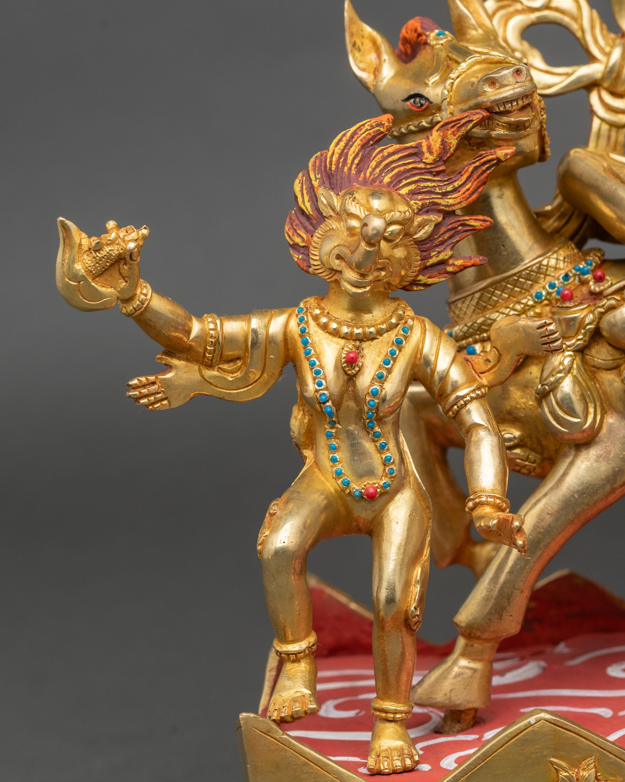 Palden Lhamo Altar Statue | Spiritual Nepalese Buddhist Sculpture