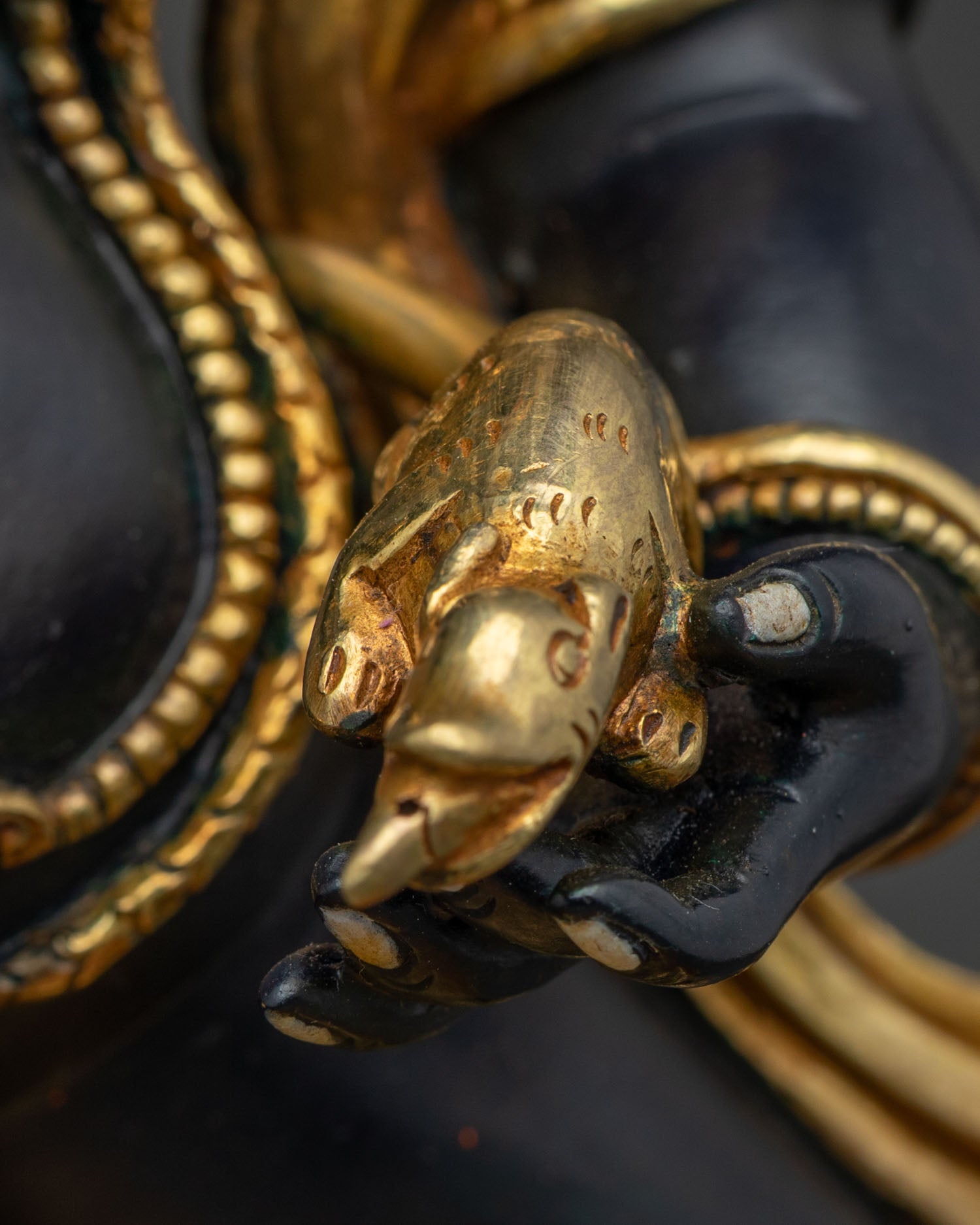 Black Dzambhala Statue | Traditional Buddhist Craftsmanship