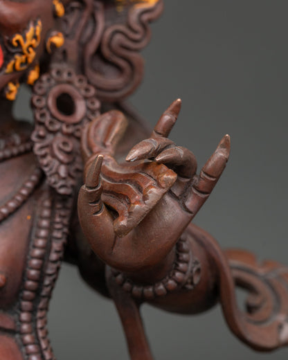 Oxidized Vajrapani Statue | Protector of Buddha's Teachings
