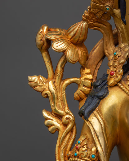 Liberator Green Tara Statue | Nepalese Handicraft for Spiritual Altar