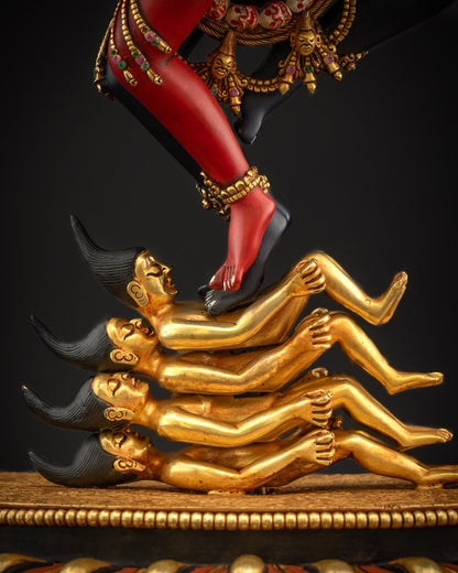 Tantric Hevajra Yab Yum Statue | Sixteen-Armed Vajrayana Yidam