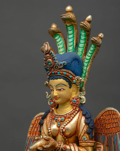 Naga Kanya Statue | Mystical Serpent Goddess Figurine Nepal