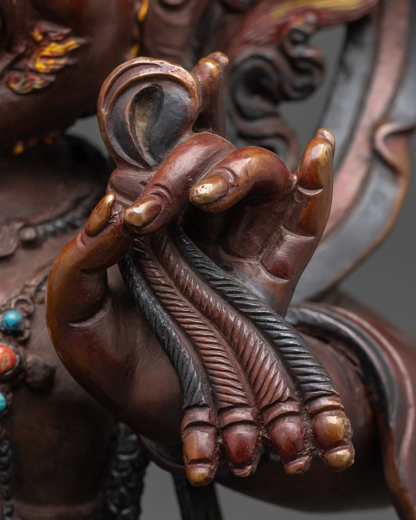 Oxidized Vajrapani Statue | Traditional Buddhist Sculpture