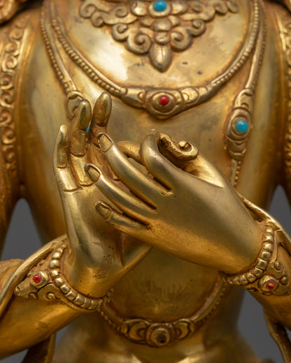 Manifest Hope with Maitreya Buddha Sculpture | Nepalese Artwork