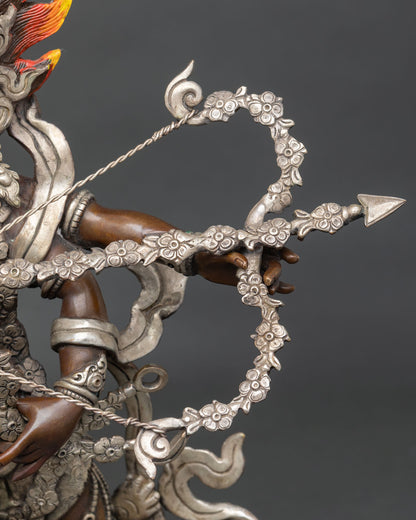 Semi-wrathful Kurukulle Statue | Empowering Tantric Goddess
