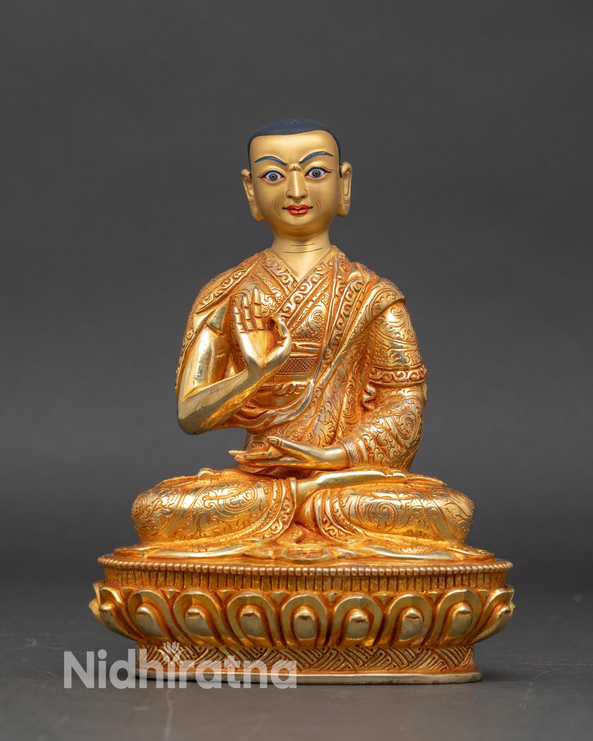 Lama Tsongkhapa Statue Set | Himalayan Sacred Artwork