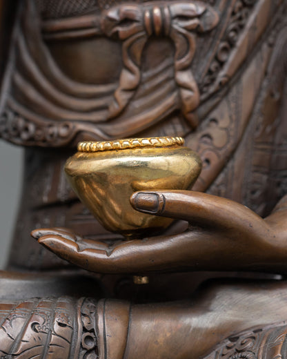 Buddha Statue | Oxidized Copper Meditation Sculpture
