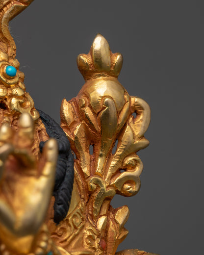 Sacred Green Tara Sculpture | Nepalese Buddhist Statue for Devotion