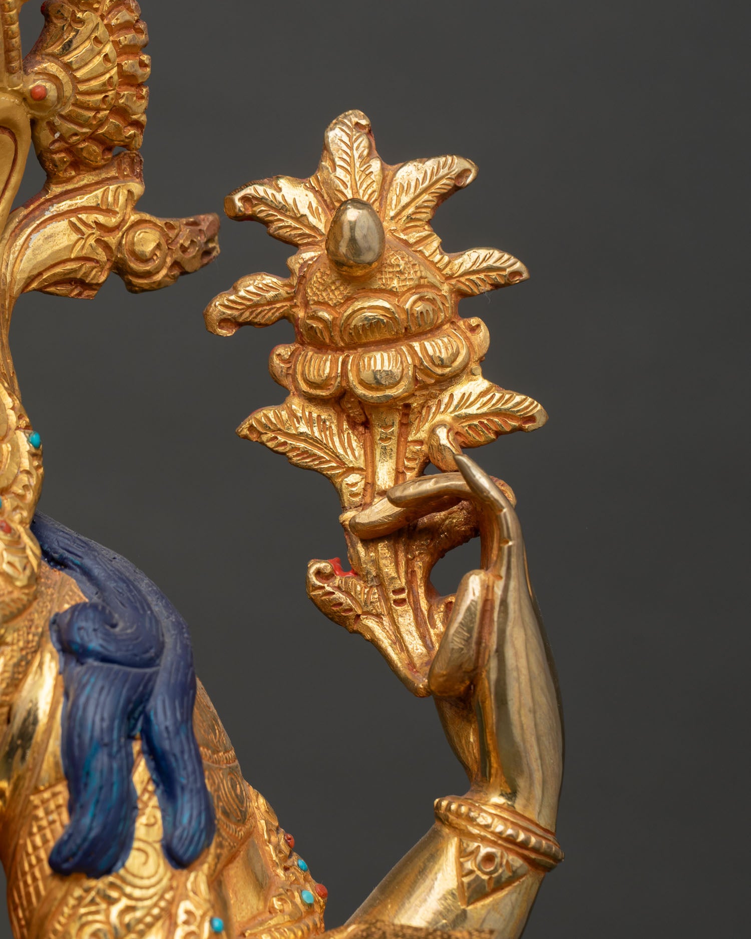 Chenrezig Statue | 24K Gold Gilded Copper Artwork