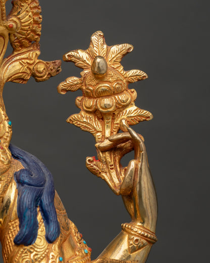Chenrezig Statue | 24K Gold Gilded Copper Artwork