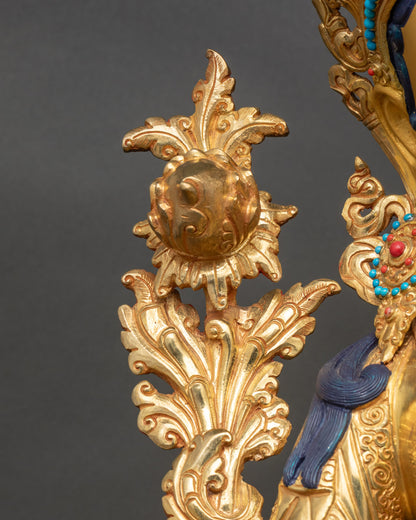 Sacred Green Tara Sculpture from Nepal | Traditional Nepalese Artwork