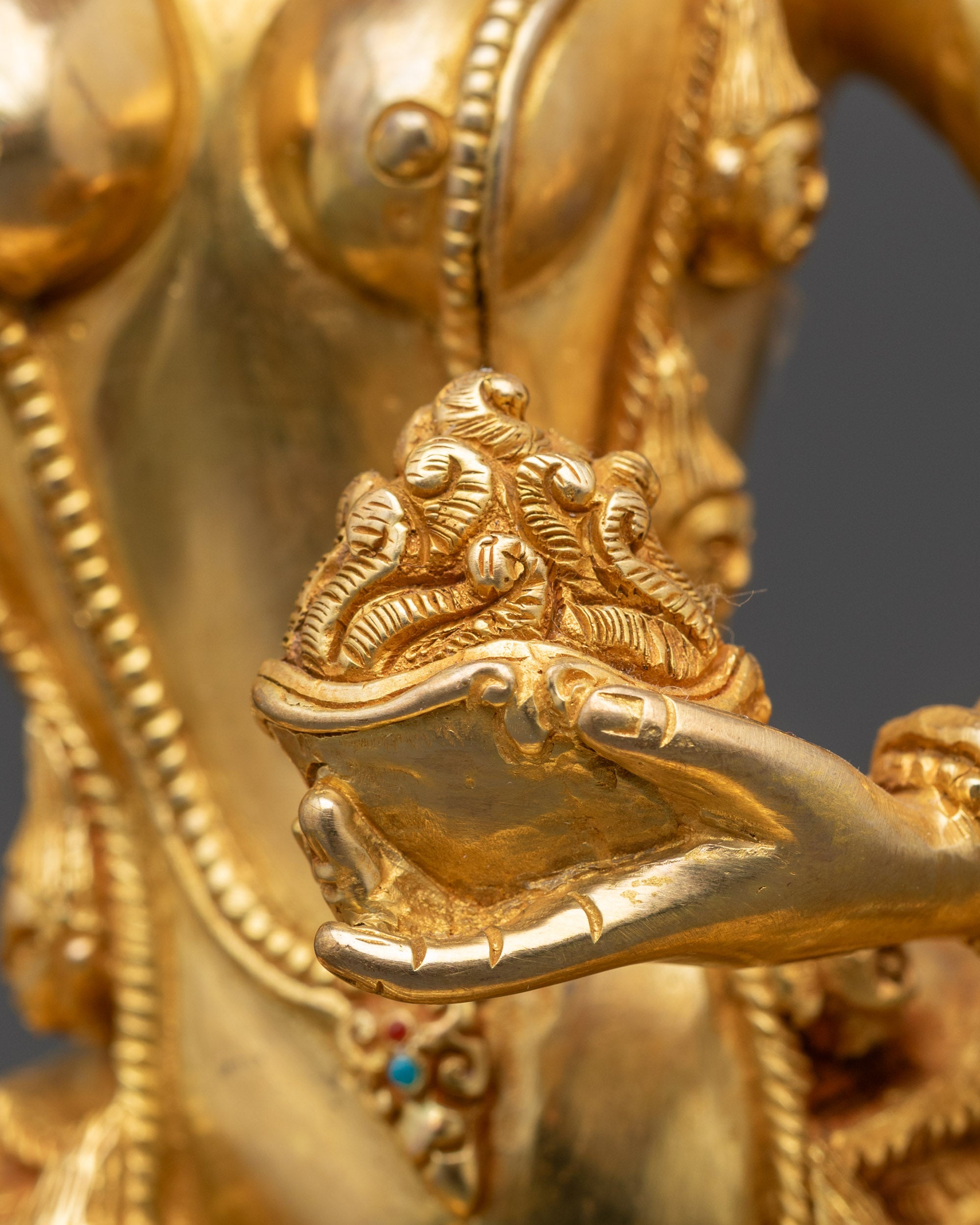 Dakini Simha Mukha Statue | Handcrafted Tibetan Lion-Faced Protector