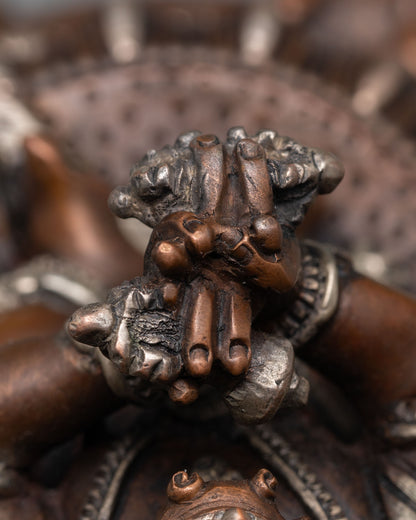 Fierce Vajradaka Statue | Oxidized Copper Sculpture