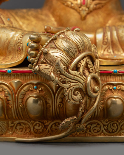 Buddhist Gold-Gilded Premium Green Tara Statue | Handicrafted in Nepal