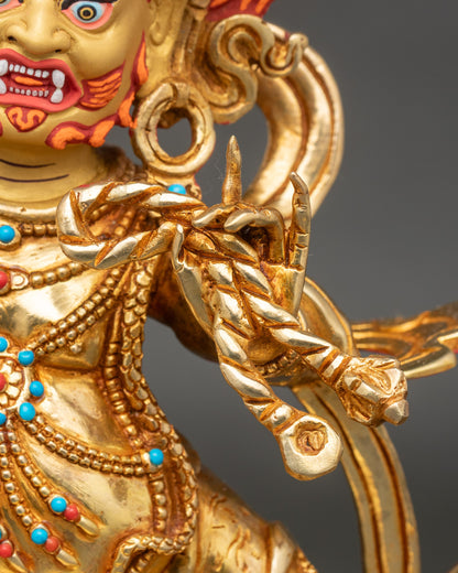 Himalayan Vajrapani Copper Statue | Buddhist Deity for Spiritual Power