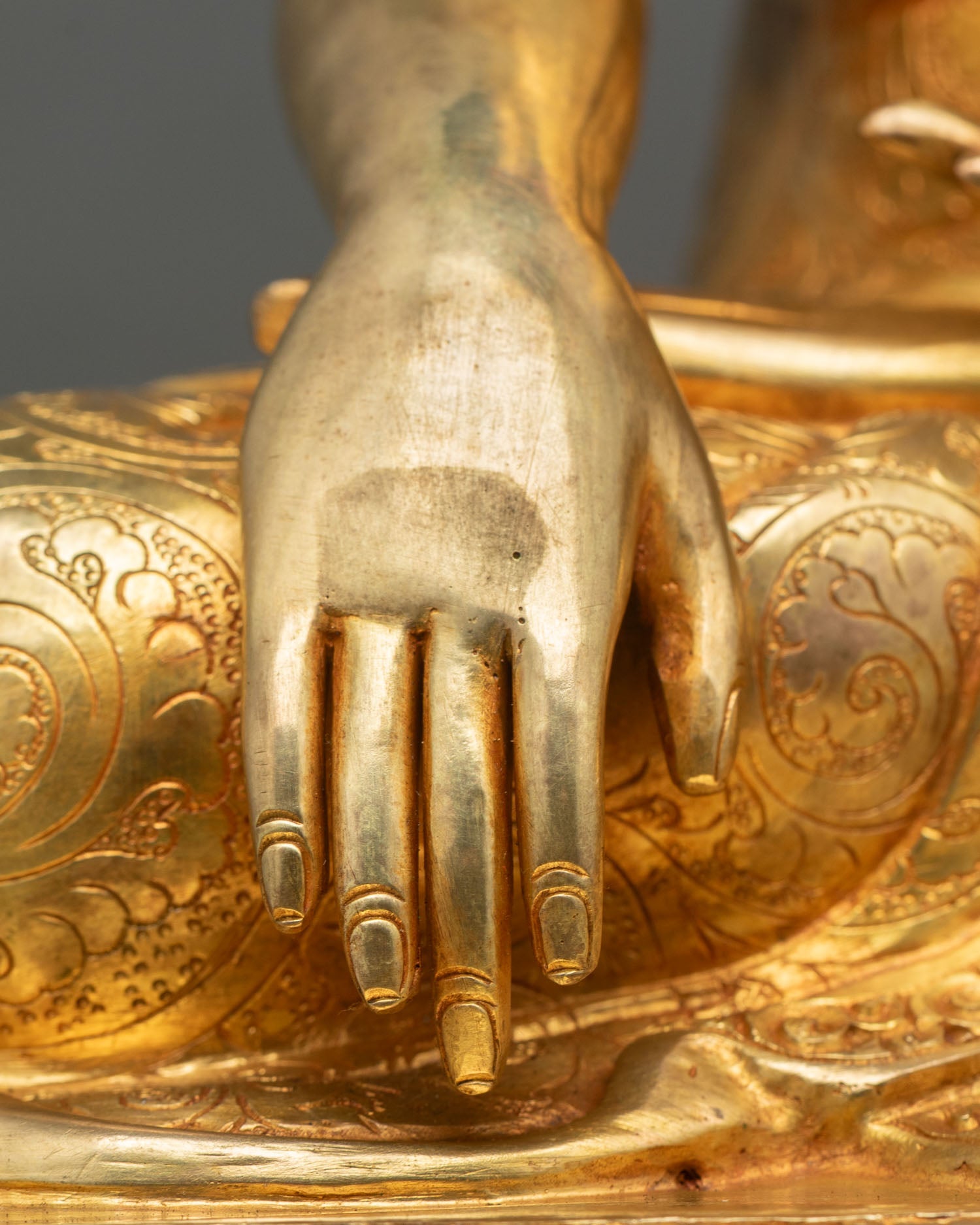 Shakyamuni Buddha | 24K Gold-Fire Gilded Copper Sculpture