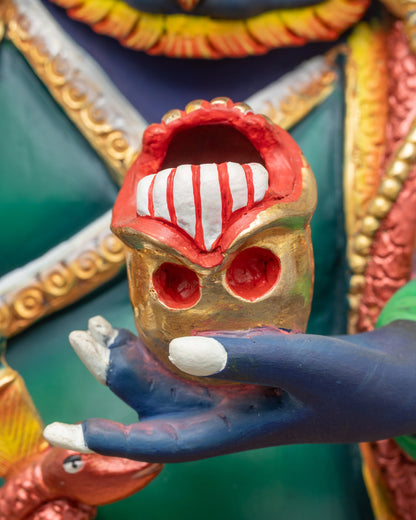Wrathful Mahakala Bernagchen Statue | Fierce Protector Figurine