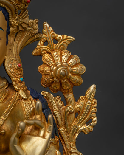 Green Tara with Throne