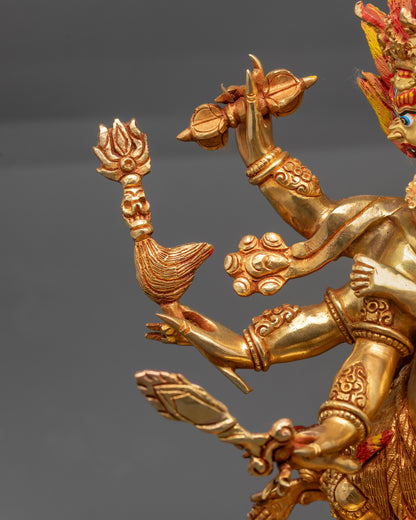 Exquisite Dharmapala Sculpture | Buddhist Guardian for Meditation