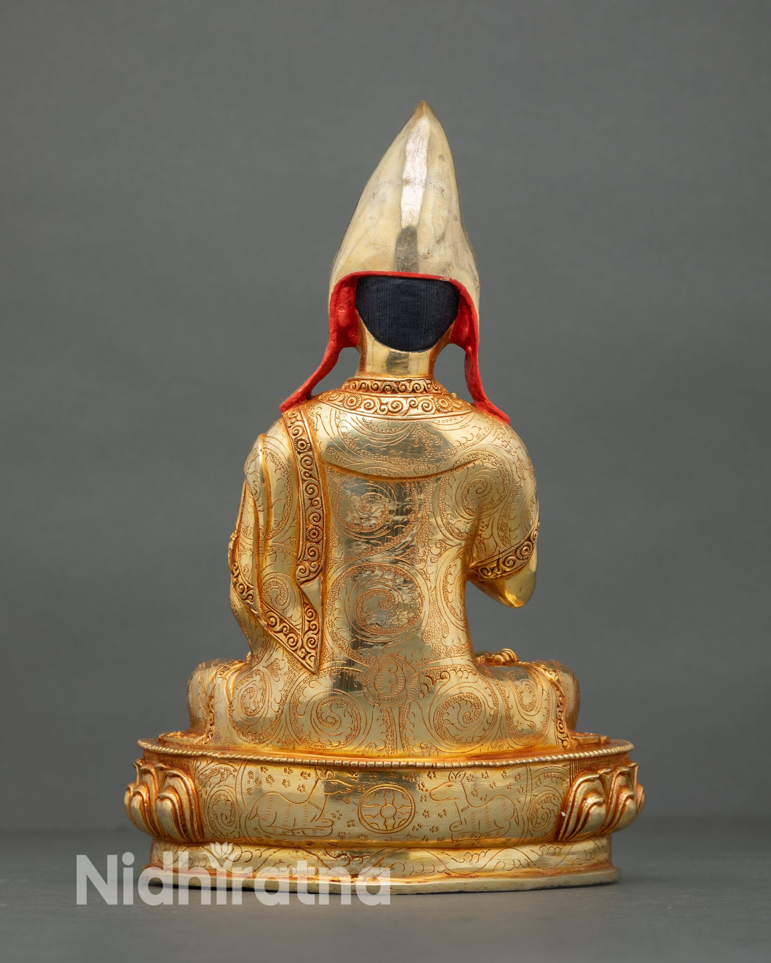 Je Tsongkhapa with Two Disciples Sculpture | Handmade in Nepal