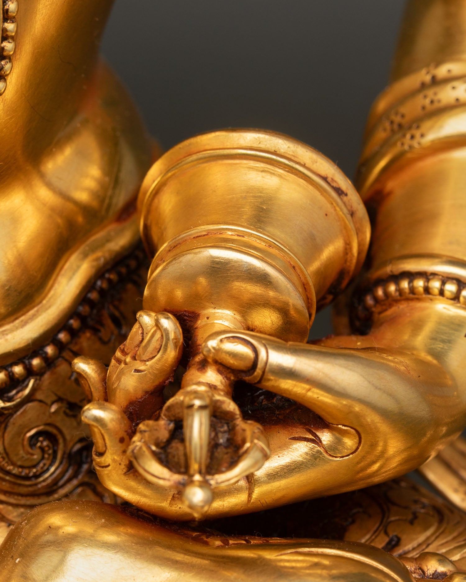 Vajrasattva Statue | Luxurious Gold Fire-Gilded Sculpture