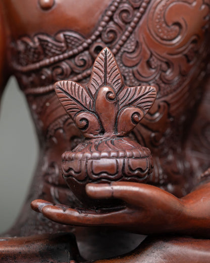 Handcrafted Medicine Buddha Statue for Spiritual Healing