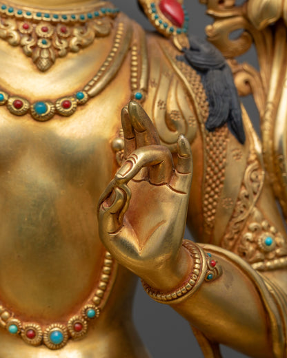 Manifest Insight with Manjushree Statue | Nepalese Handicrafted Idol