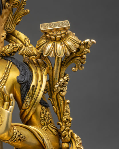 Handmade Manjushri Bodhisattva Statue | Meditation & Spiritual Decor