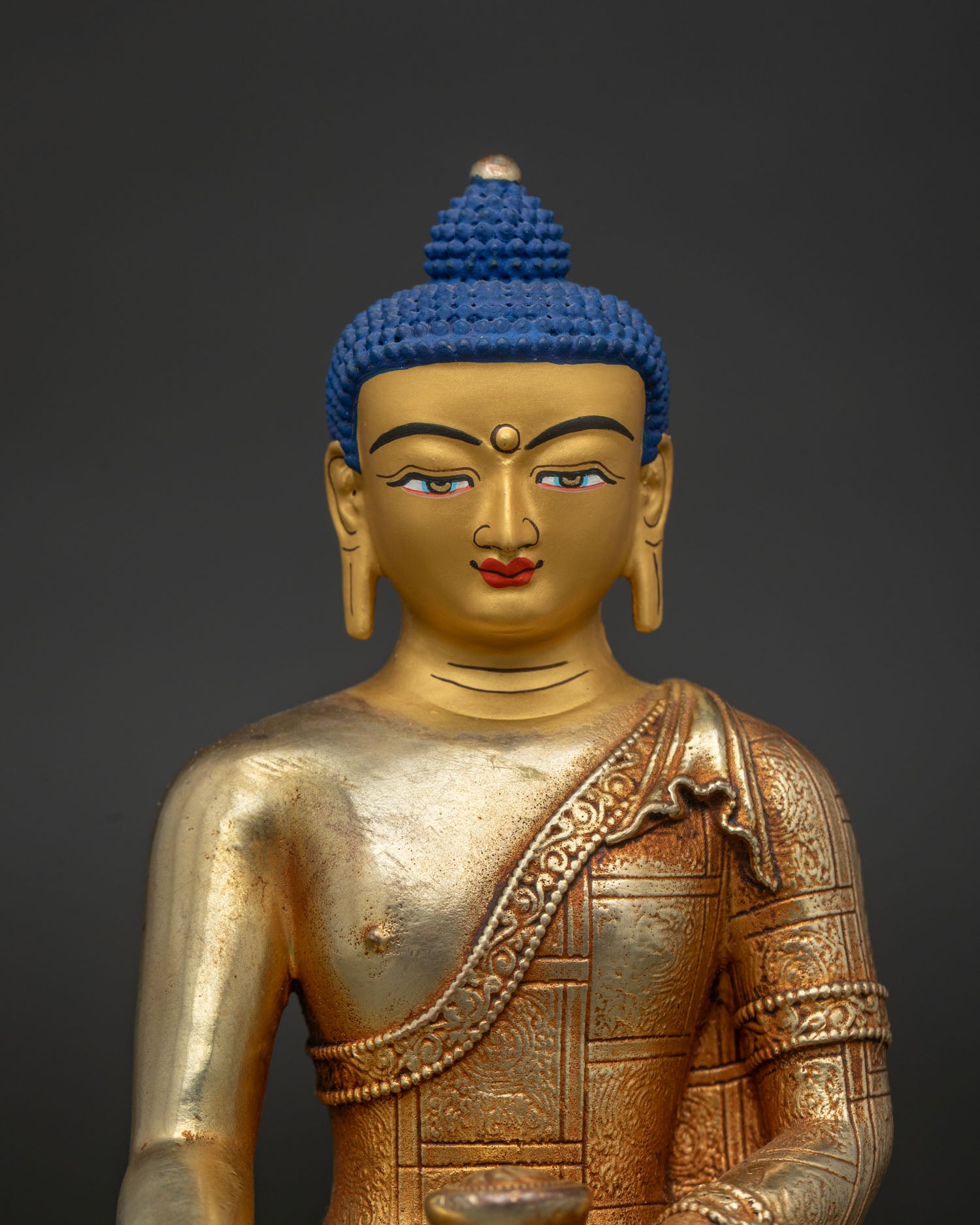 Shakyamuni Buddha Statue | Gold Gilded Nepalese Buddhist Art