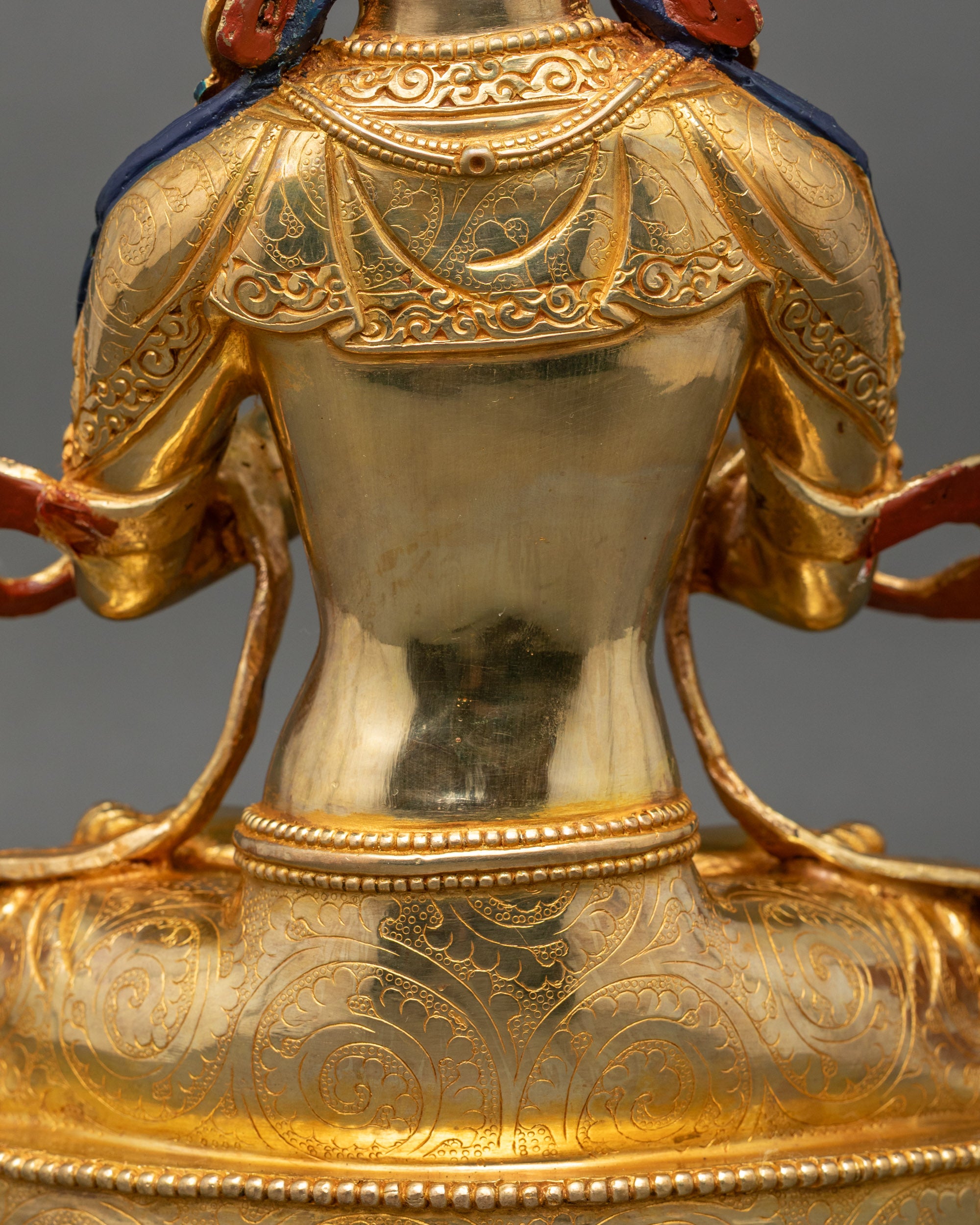 Authentic Vajradhara - Tibetan Buddhist Gold Gilded Deity Sculpture