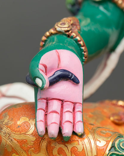 Green Tara | Compassionate Deity Sculpture for Spiritual Practice
