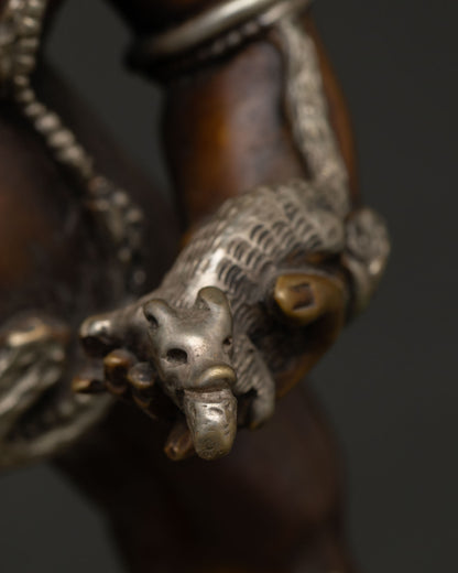 Black Dzambhala Statue | Traditional Nepalese Craftsmanship
