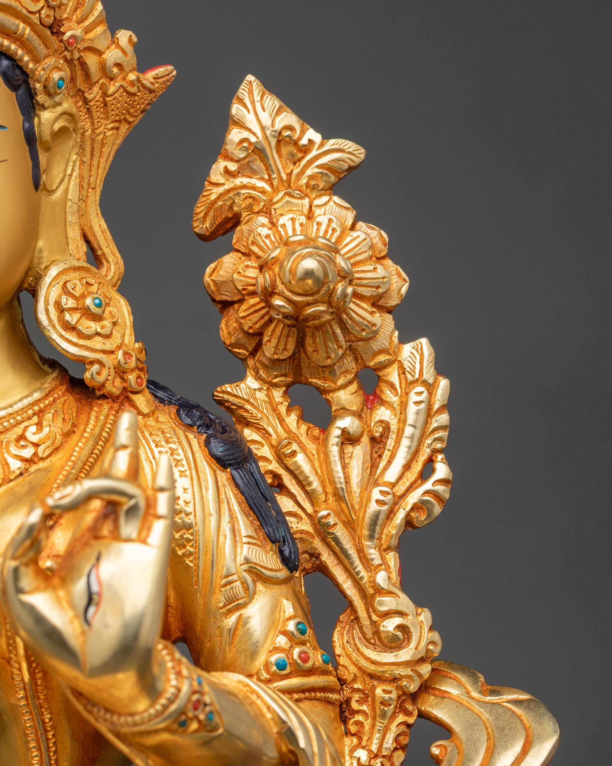 Elegant White Tara Statue - The Goddess of Enlightenment Activity