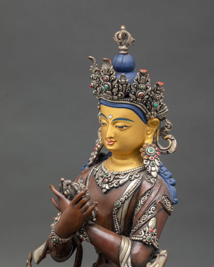 Vajradhara Statue | Oxidized Buddha Figurine for Devotional Practice