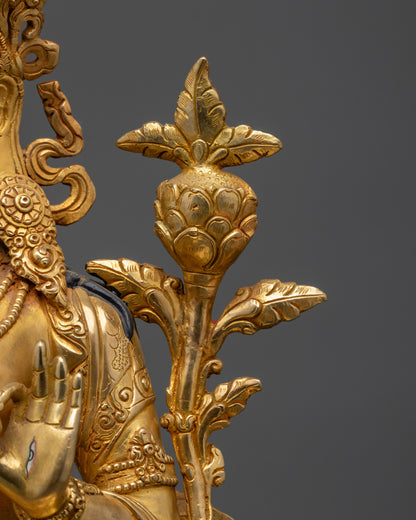 Handcrafted White Tara Statue | Nepalese Goddess of Compassion Idol