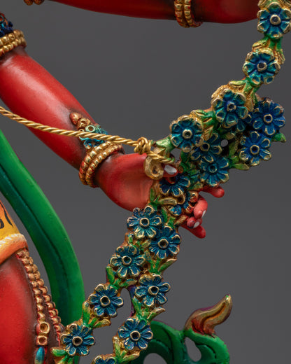 Traditional Red Kurukulla Sculpture | Handmade Goddess of Empowerment