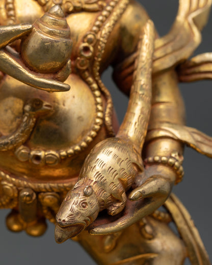 Black Dzambhala Statue | Buddhist Wealth Deity