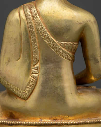 Gold Gilded Amitabha Buddha Statue | Handmade in Nepal