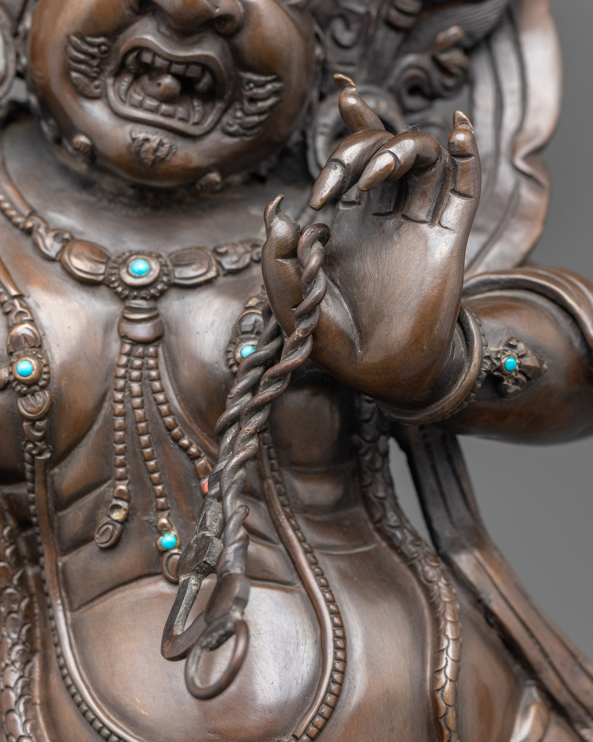 Handcrafted Oxidized Vajrapani Statue | Traditional Nepalese Sculpture