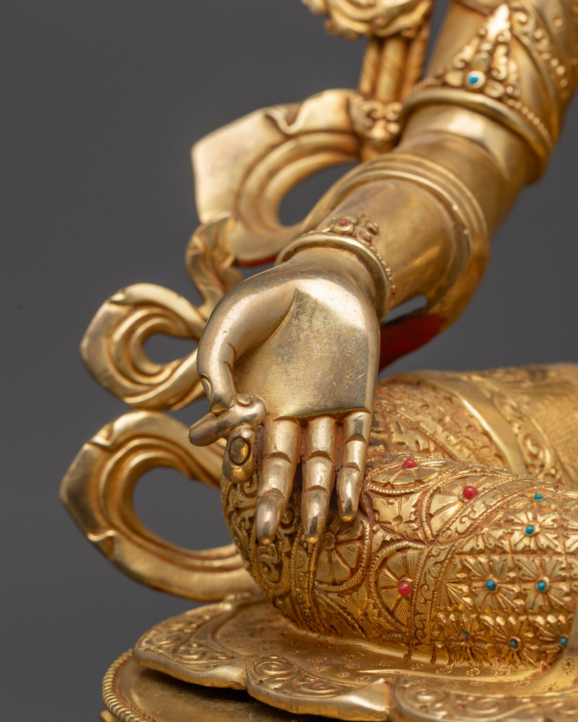 Premium Serene Green Tara Sculpture | Goddess of Mercy & Enlightenment