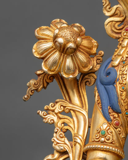 Spiritual White Tara Sculpture | Handcrafted Copper Figurine