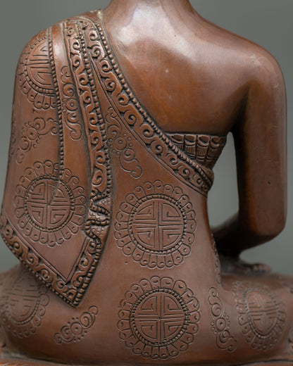 Amitabha Buddha Statue | Oxidized Copper Art from Nepal