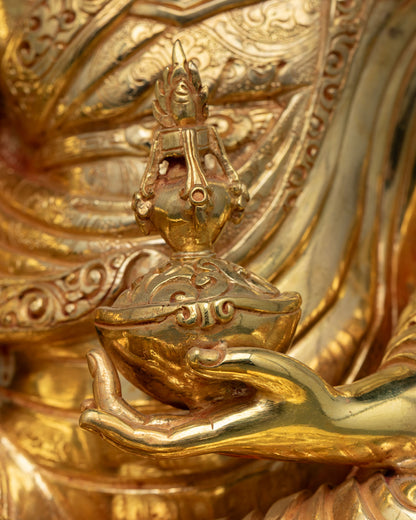 Traditional Guru Rinpoche (Padmasambhava) Statue | Handmade in Nepal
