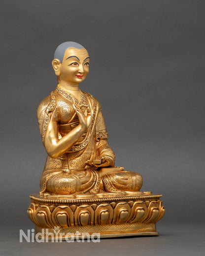 Tsong Khapa Statue Set | Handcrafted Nepalese Artwork