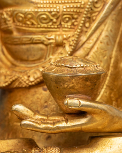 Gold Buddha Shakyamuni Sculpture - A Symbol of Enlightenment