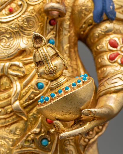 Tibetan Guru Rinpoche Sculpture - Symbol of Protection and Power