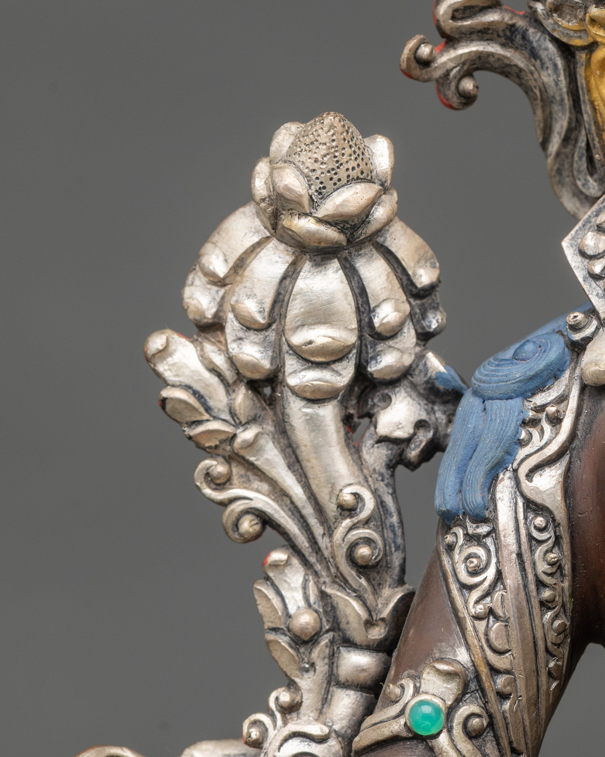 Green Tara Statue | Gold-Painted face Buddhist Deity for Devotion