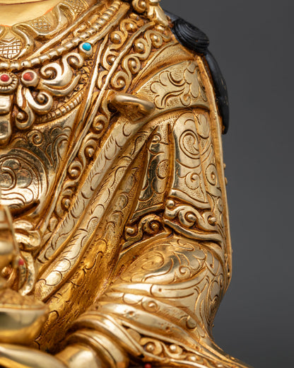 Tibetan Guru Rinpoche Statue | Himalayan Sacred Artwork